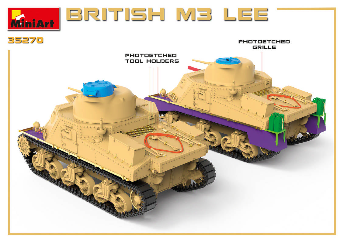 Miniart 35270 1/35 British M3 Lee tank kit - BlackMike Models