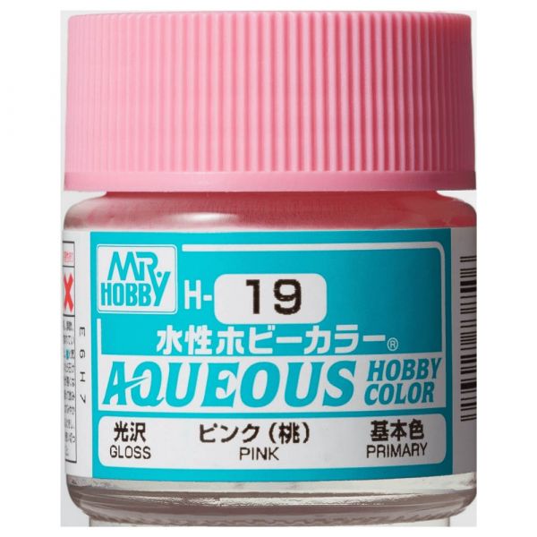 Mr Hobby H19 Pink Gloss Acrylic paint 10ml - BlackMike Models