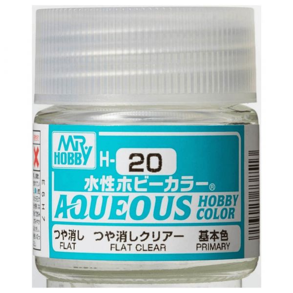 Mr Hobby H20 Flat Clear acrylic paint 10ml - BlackMike Models