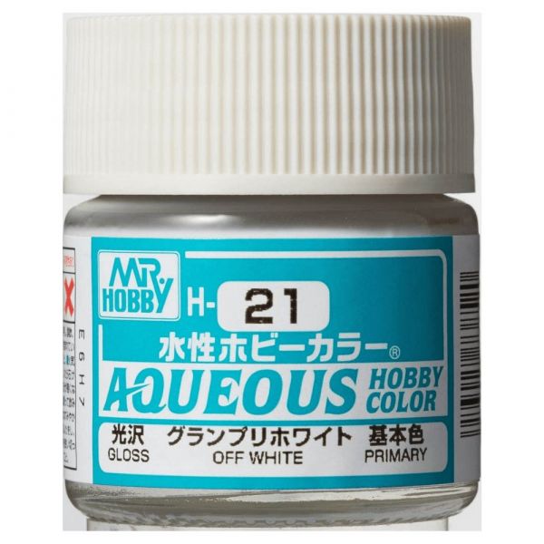 Mr Hobby H21 Off White Gloss acrylic paint 10ml - BlackMike Models
