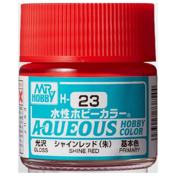 Mr Hobby H23 Shine Red acrylic paint 10ml - BlackMike Models