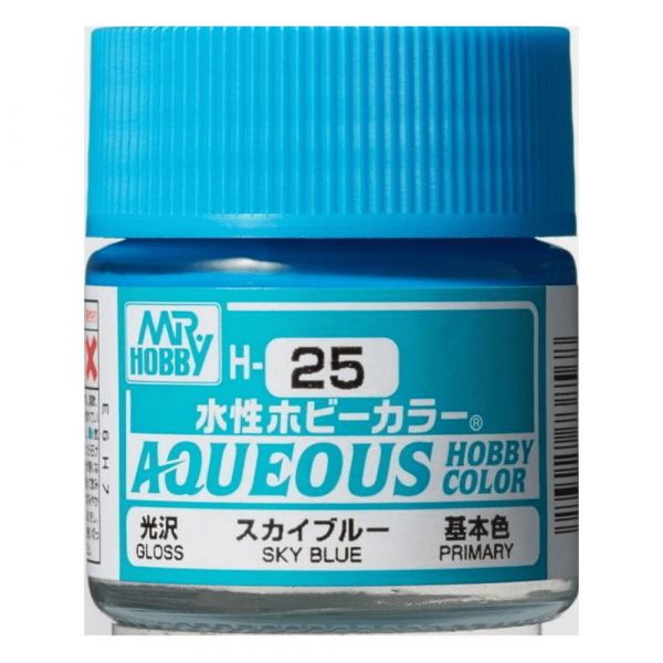 Mr Hobby H25 Sky Blue acrylic paint 10ml - BlackMike Models