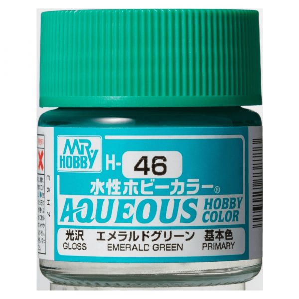 Mr Hobby H46 Emerald Green acrylic paint 10ml - BlackMike Models