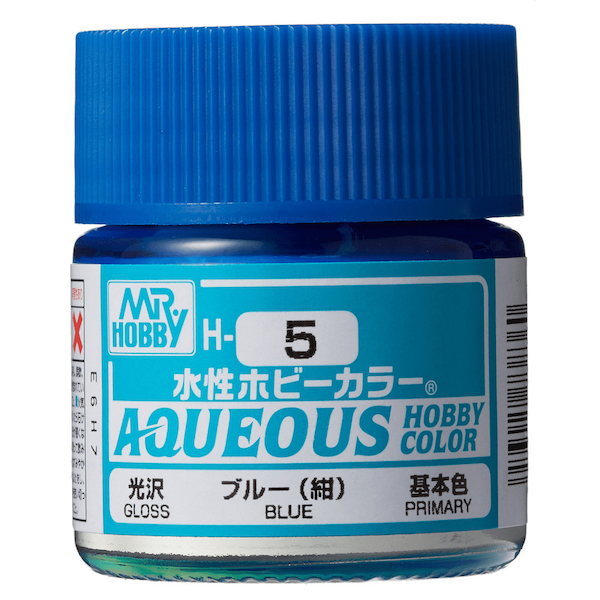 Mr Hobby H5 Blue Gloss acrylic paint 10ml - BlackMike Models
