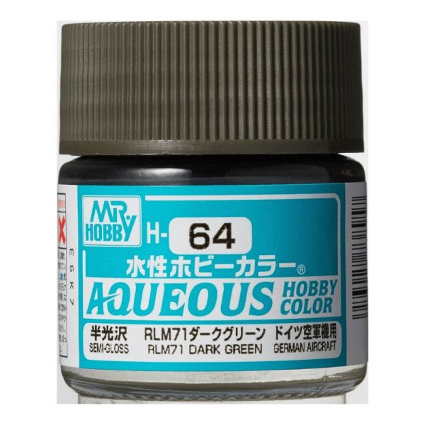 Mr Hobby H64 RLM71 Dark Green acrylic paint - BlackMike Models