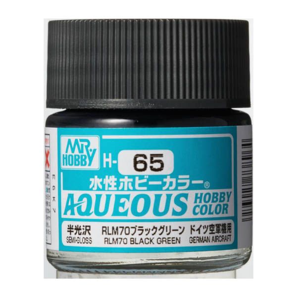 Mr Hobby H65 RLM70 Black Green acrylic paint - BlackMike Models