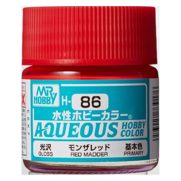 Mr Hobby H86 Red Madder gloss acrylic paint 10ml - BlackMike Models
