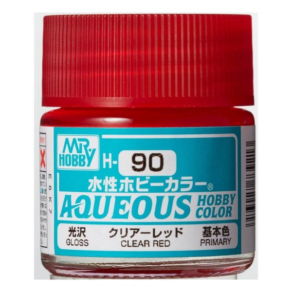 Mr Hobby H90 Clear Red Gloss acrylic paint 10ml - BlackMike Models
