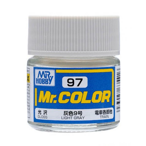 Mr Color C97 Light Gray Gloss paint 10ml BlackMike Models