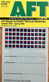 AFT Decals AR77030 1/35 UK Royal Artillery Tactical Markings, Summer 1943-Spring 1945 Decal set - BlackMike Models