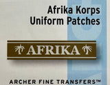 Archer Fine Transfers FG35052A 1/35 Afrika Korps Infantry Uniform Patches Transfers - BlackMike Models