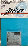 Archer Fine Transfers FG35049A 1/35 Early War Heer Uniform Patches Transfers - BlackMike Models