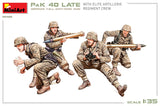 Miniart 35409 1/35 scale German 7.5cm PaK 40 Late with Elite Crew kit - BlackMike Models