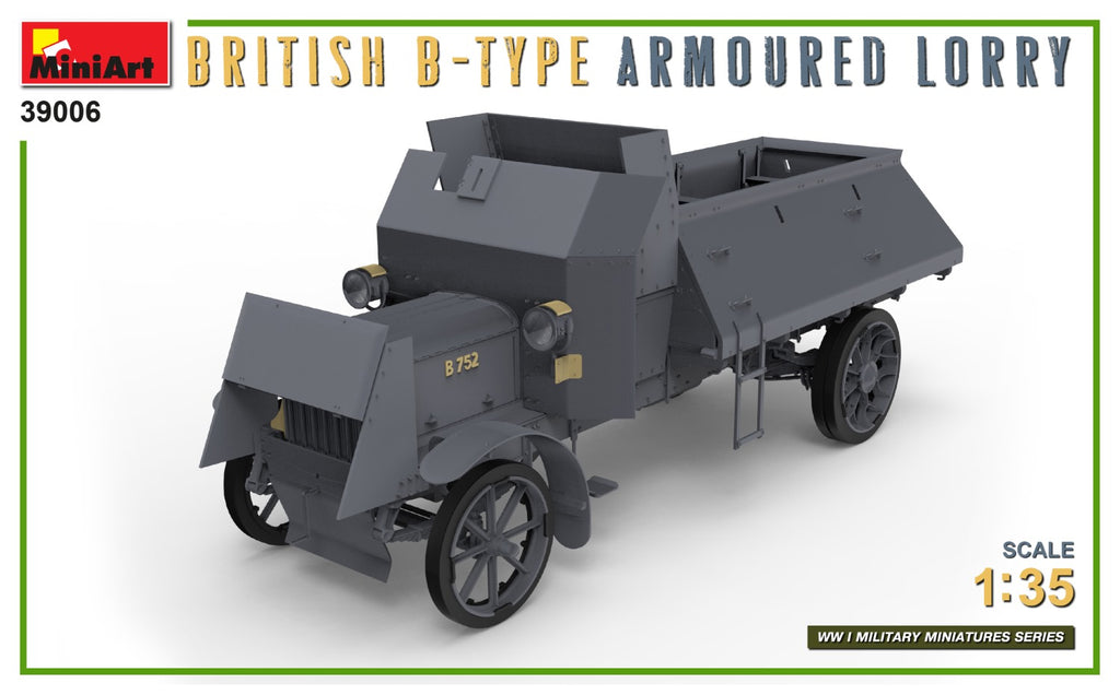 Miniart 39006 1/35 scale WW1 British B-Type Armoured Lorry kit - BlackMike Models