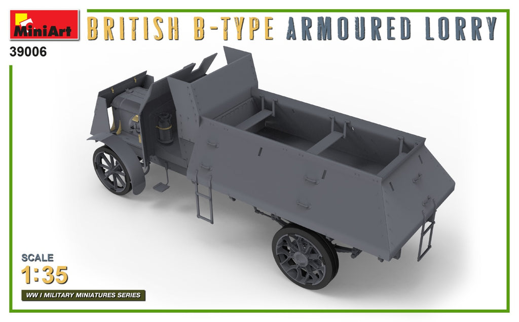 Miniart 39006 1/35 scale WW1 British B-Type Armoured Lorry kit - BlackMike Models