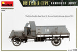 Miniart 39006 1/35 scale WW1 British B-Type Armoured Lorry kit - BlackMike Models
