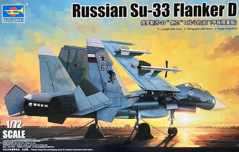 Trumpeter 01678 1/72 scale Su-33 Flanker D with Flight Deck kit - BlackMike Models