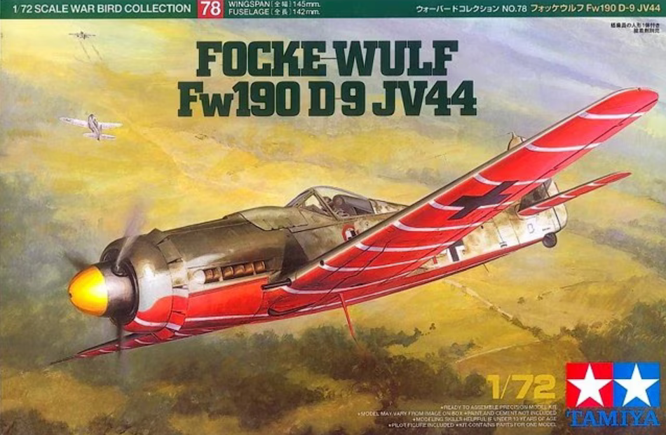Tamiya 60778 1/72 scale Focke Wulf Fw190D-9 "JV44" kit - BlackMike Models