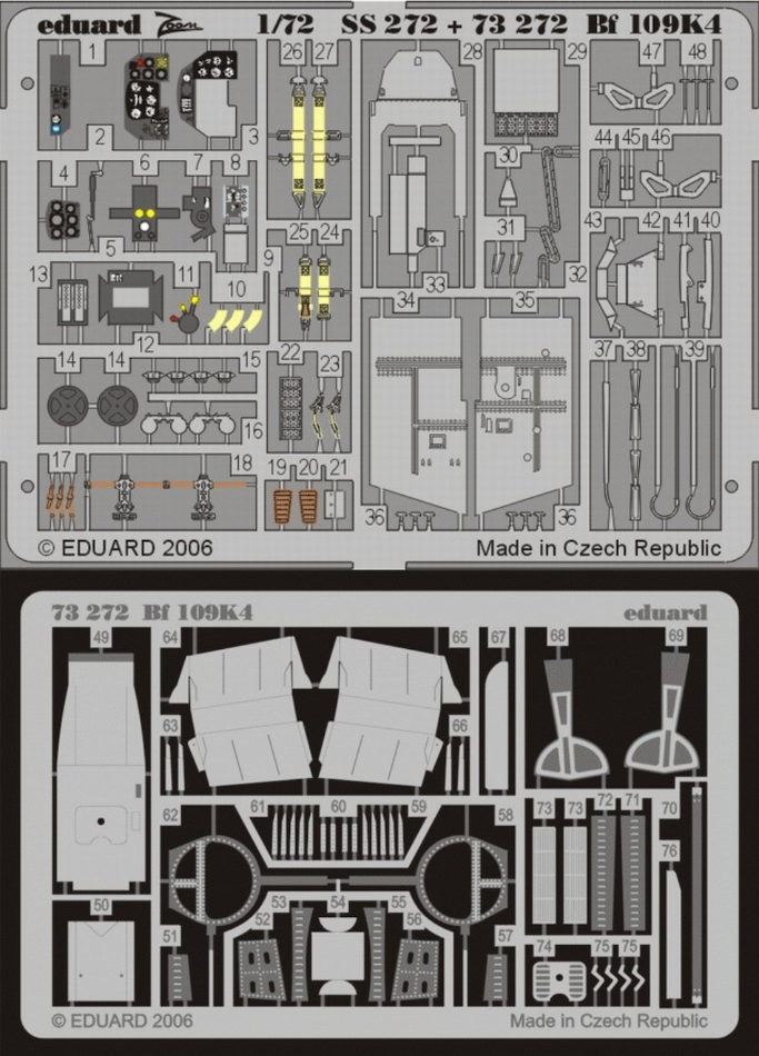 photo etch set on a black background