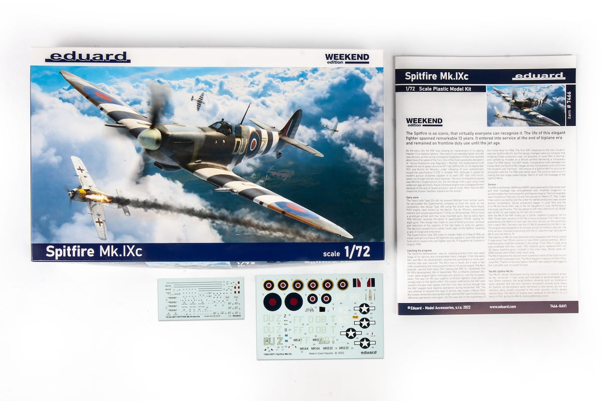 Eduard 7466 1/72 scale Spitfire Mk.IXc Weekend Edition kit - BlackMike Models
