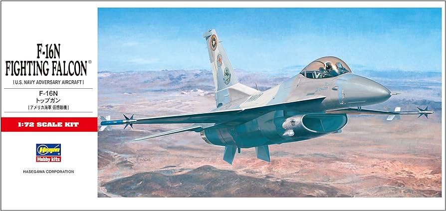 Hasegawa 00342 1/72 scale F-16N Fighting Falcon US Navy Adversary Air raft kit - BlackMike Models