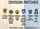 Archer Fine Transfers FG35034 1/35 US Infantry Division Uniform patches Transfer set - BlackMike Models