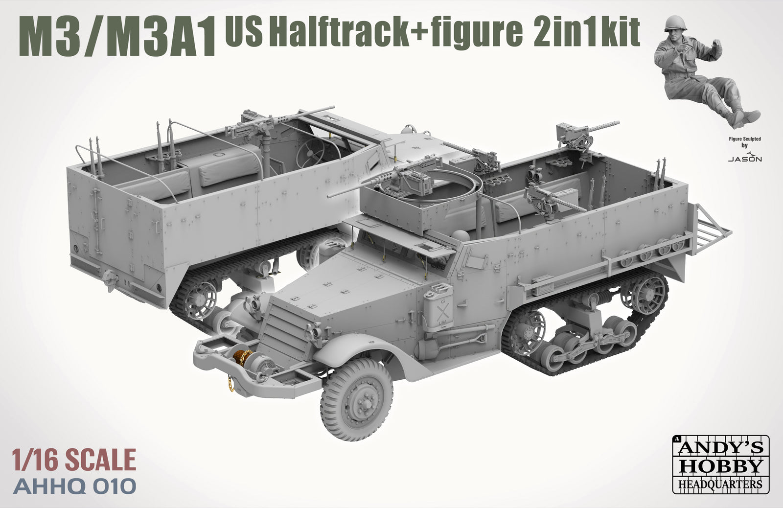 Andy's Hobby Headquarters 1/16 M3/M3A1 US Halftrack kit
