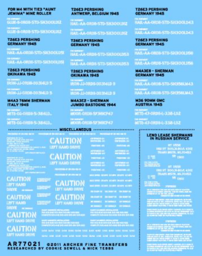 AFT Decals AR77021 1/35 U.S. late war address codes and stencils decal set - BlackMike Models
