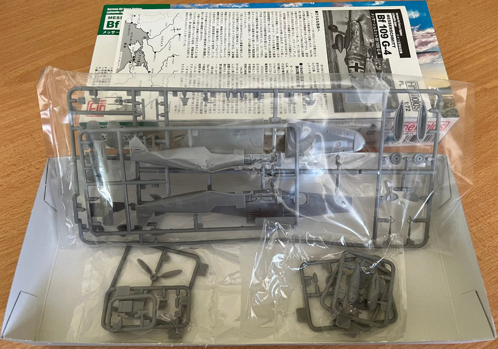 plastic model parts in poly bags