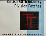 Archer Fine Transfers AR99061 1/35 British 50th Infantry Division patches Transfer set - BlackMike Models