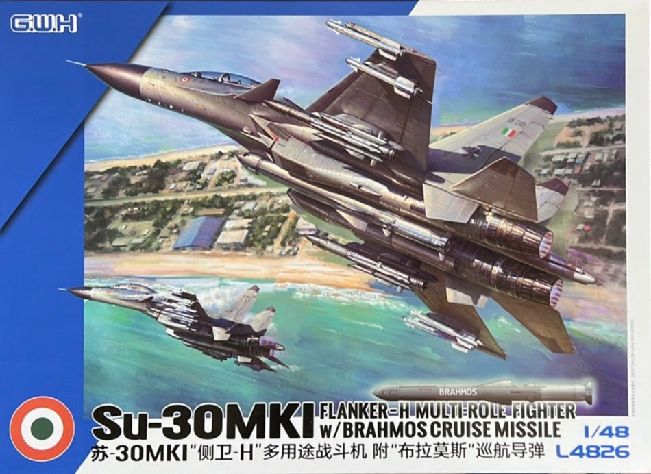Great Wall Hobby L4826 1/48 Sukhoi Su-30MKI Flanker H Multi-Role Fighter w/ BrahMos missile