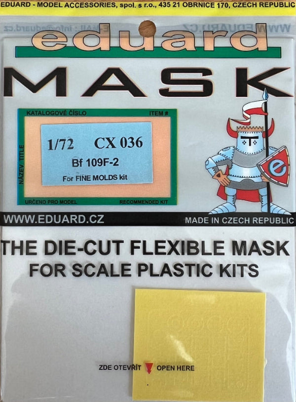 Eduard model accessories packaging with a die-cut flexible mask for scale plastic kits.