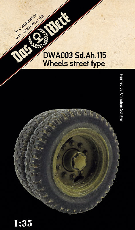 Dwa Rims Das Werk DWA003 1/35 Sd.Ah.115 Wheels (Street Type), resin set ...