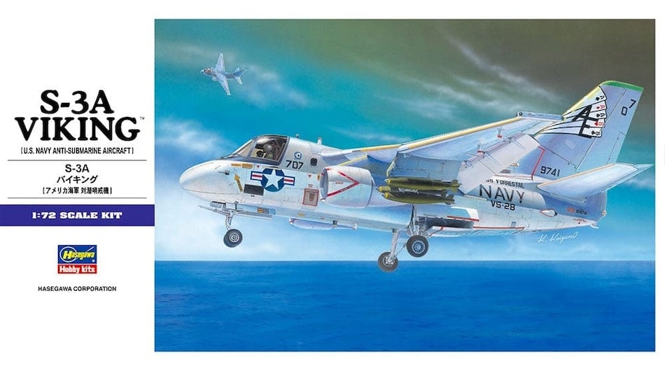 Hasegawa 00537 1/72 Lockheed S-3A Viking US Navy anti-submarine aircraft kit - BlackMike Models