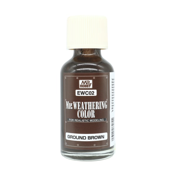 Bottle of Mr. Weathering Color Ground Brown on a white background