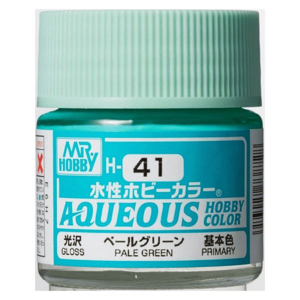 Mr Hobby H41 Pale Green Gloss Acrylic paint 10ml - BlackMike Models