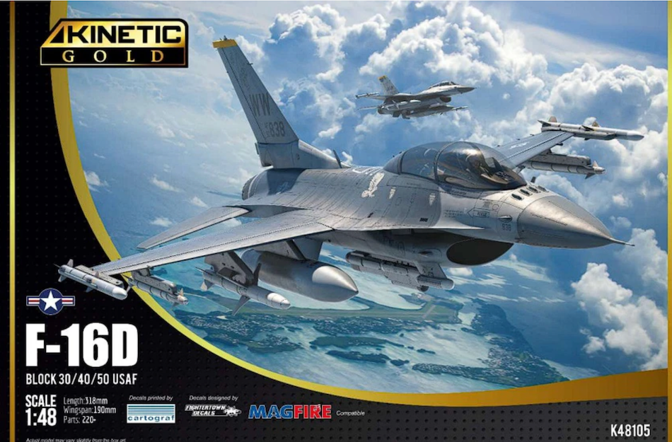 Kinetic K48105 1/48 scale F-16D Block 30/40/50 USAF kit - BlackMike Models