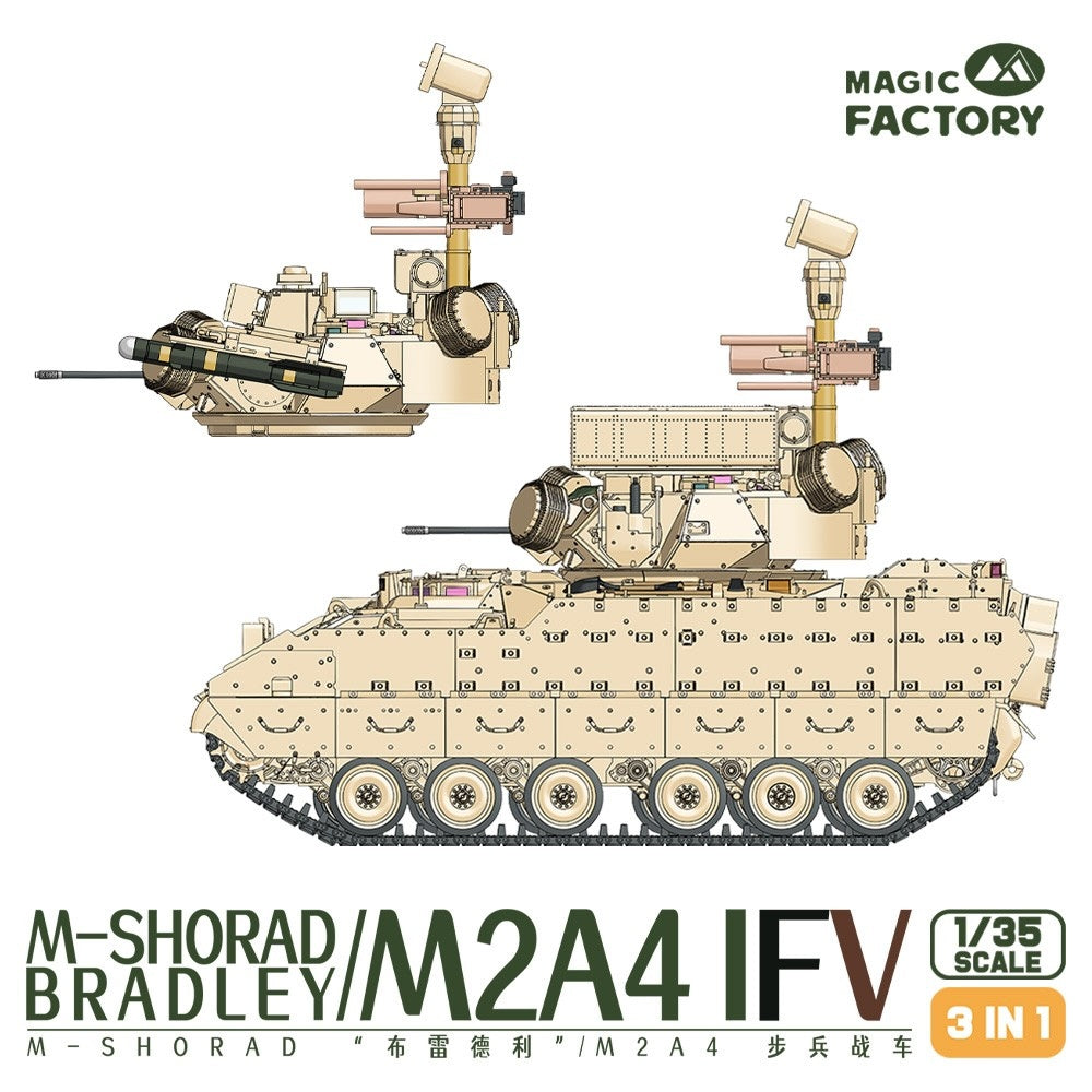 Magic Factory 1/35 Bradley M-SHORAD M2A3/4 IFV 3 in 1 kit - BlackMike Models