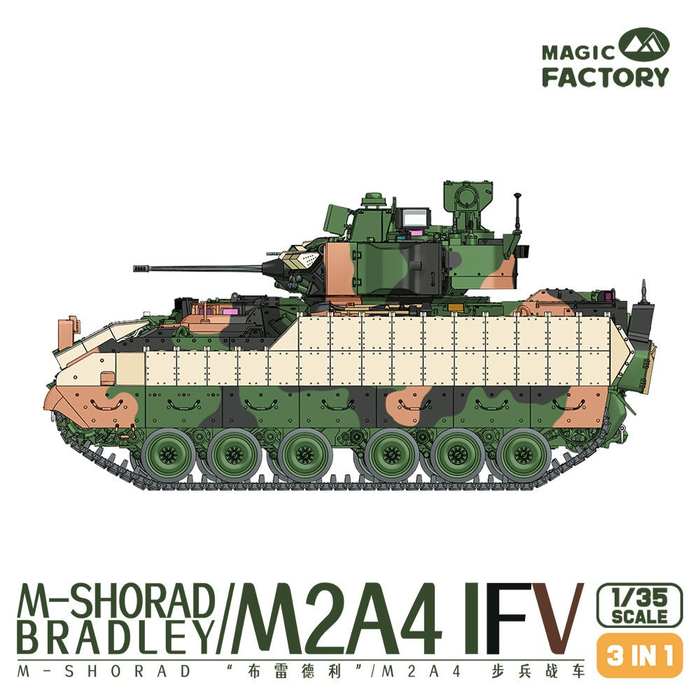 Magic Factory 1/35 Bradley M-SHORAD M2A3/4 IFV 3 in 1 kit - BlackMike Models