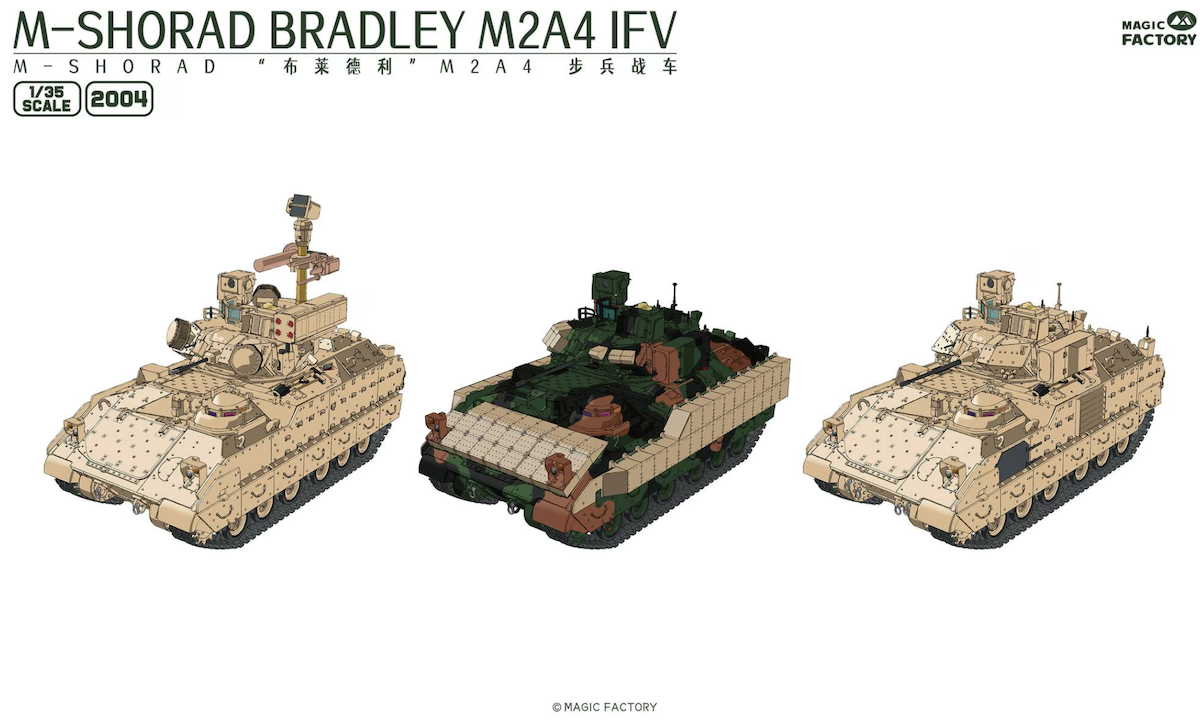 Magic Factory 1/35 Bradley M-SHORAD M2A3/4 IFV 3 in 1 kit - BlackMike Models