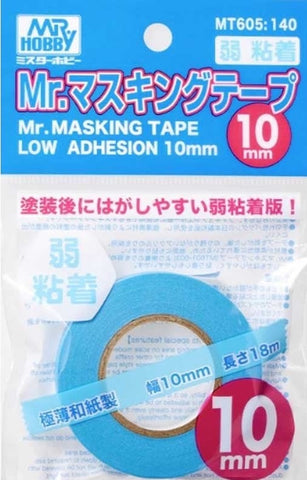 Mr Hobby Mr Masking Tape Low Adhesion 10mm x 18m - BlackMike Models
