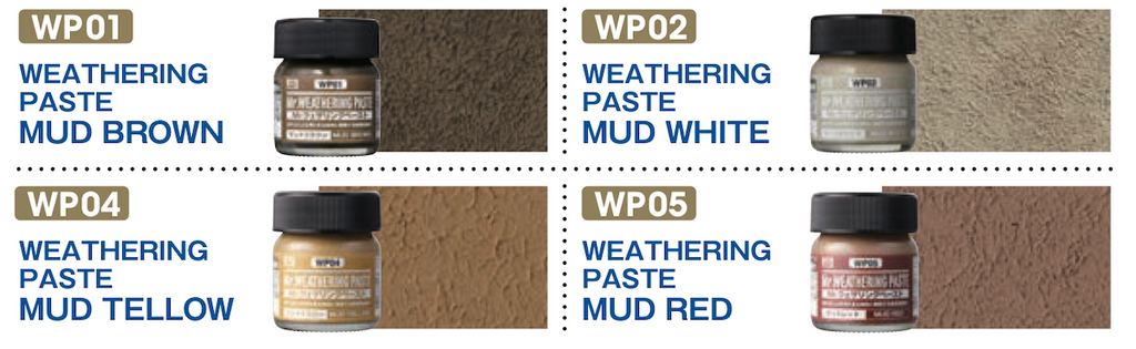 Mr Weathering Paste WP01 - WP05 40ml - BlackMike Models
