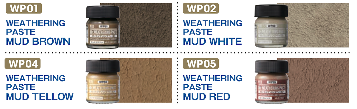 Mr Weathering Paste WP01 - WP05 40ml - BlackMike Models