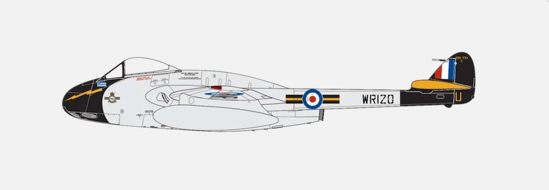 Airfix De Havilland Vampire FB.5/FB.9 decal option 1