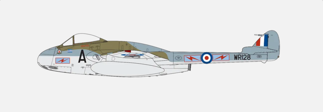 Airfix De Havilland Vampire FB.5/FB.9 decal option 2
