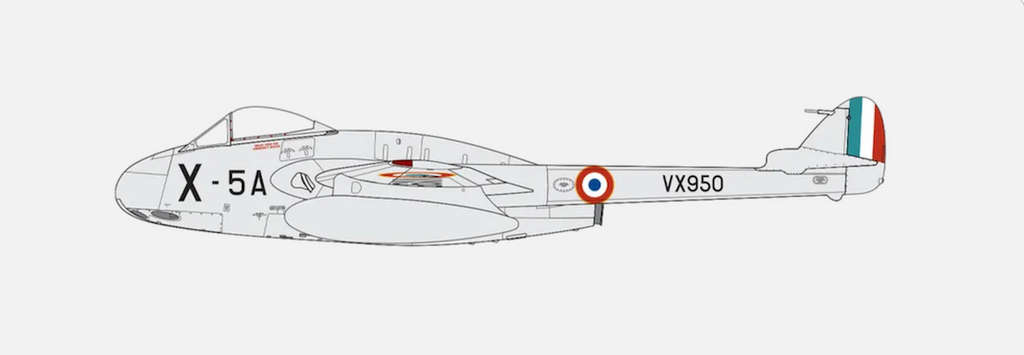 Airfix De Havilland Vampire FB.5/FB.9 decal option 3