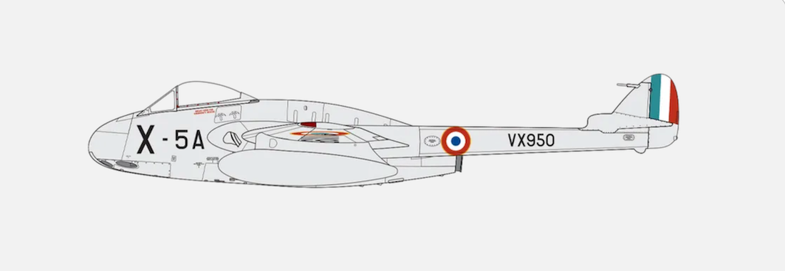 Airfix De Havilland Vampire FB.5/FB.9 decal option 3