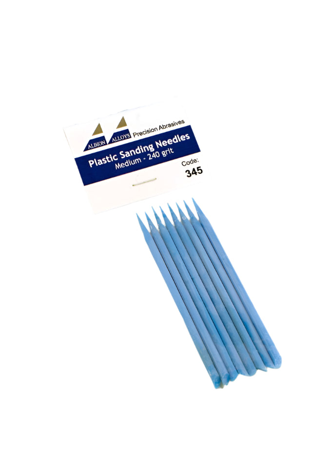 Albion Alloys AA345 Plastic Sanding Needles Medium Grit 240 - BlackMike Models