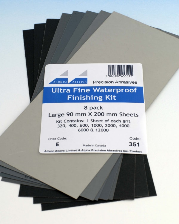 Albion Alloys AA351 Ultra Fine Waterproof Finishing Kit 8 pack - BlackMike Models