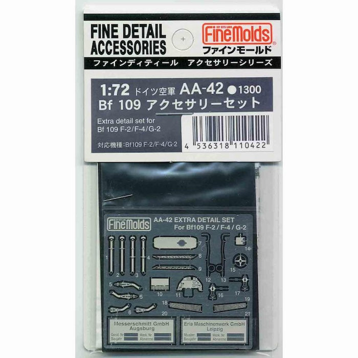 Finemolds photo etch parts in packaging on a white background